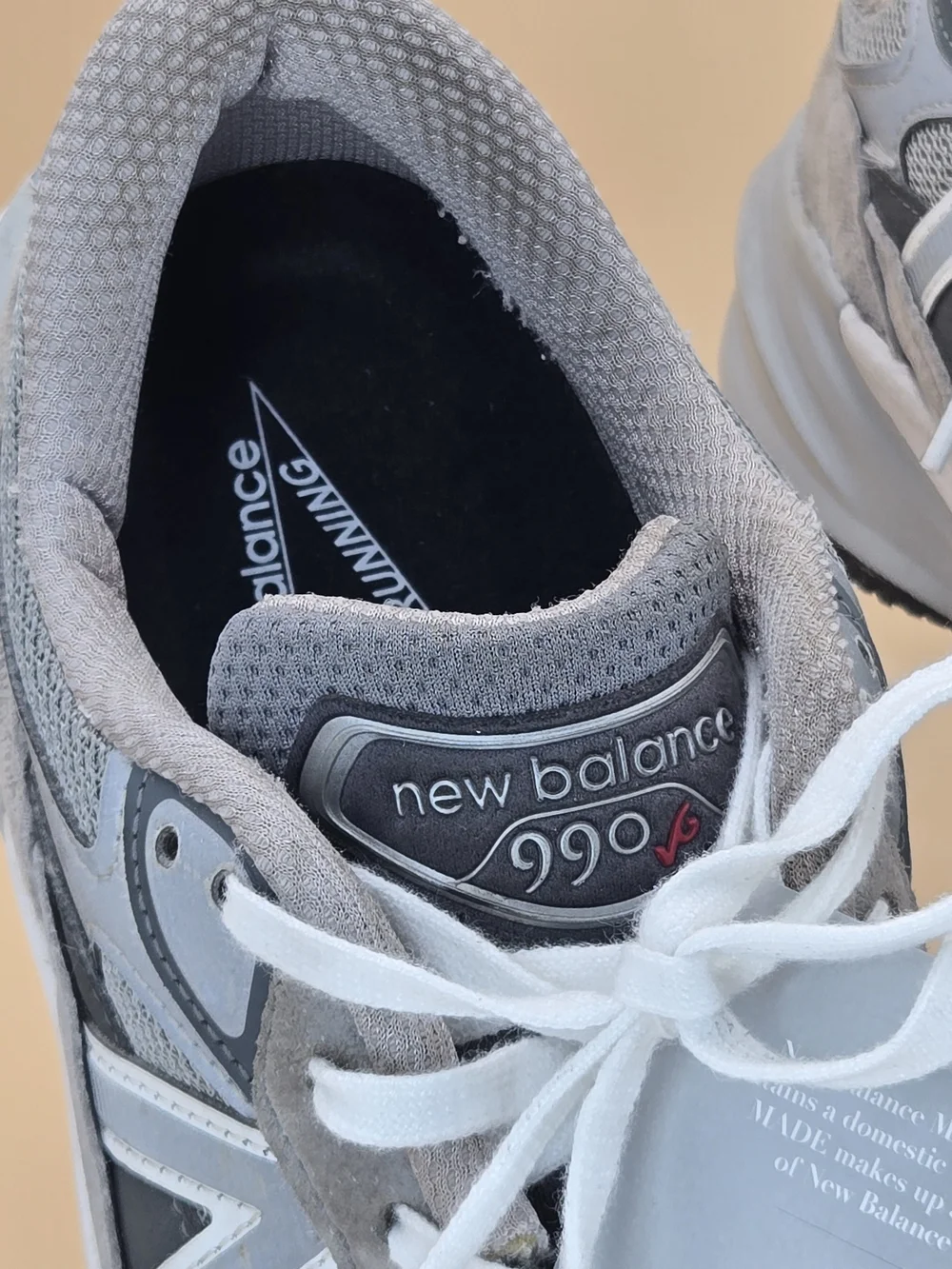 New Balance 990v6 Men's Grey Suede Running Sneakers Size 10